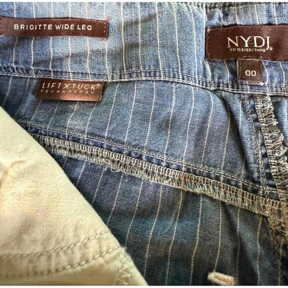NYDJ Brigitte Wide Leg Capri in Light Mari. Size 00. NWT - Picture 4 of 7